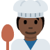 🧑🏿‍🍳 cook: dark skin tone display on Twitter